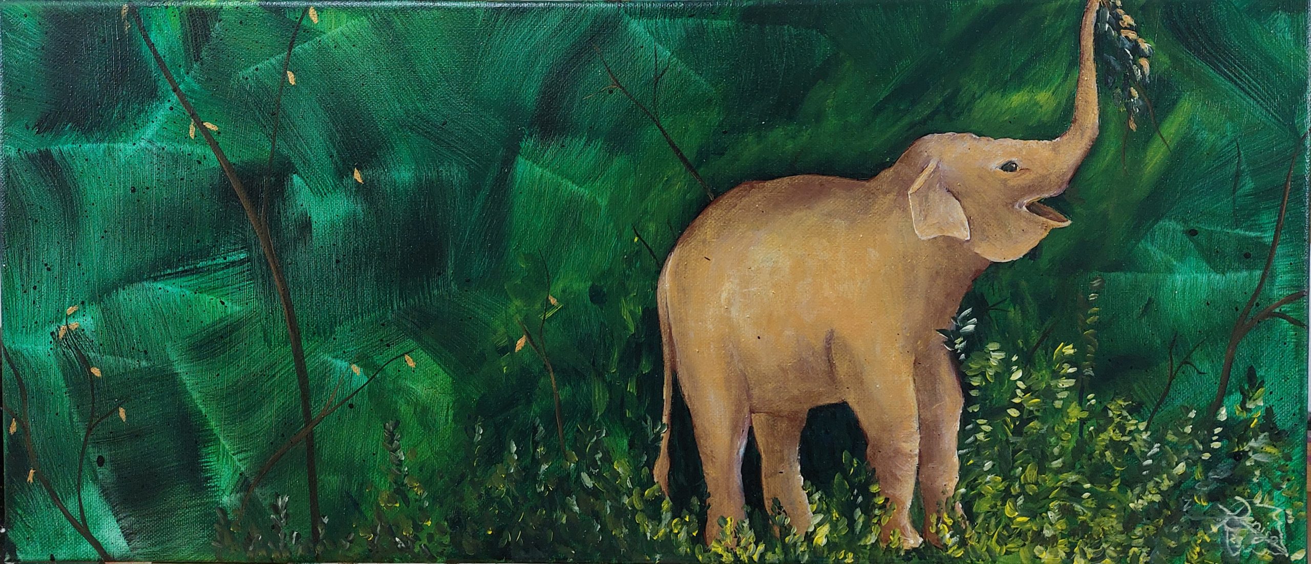 golden-elephant, 2023_58 x 25 cm